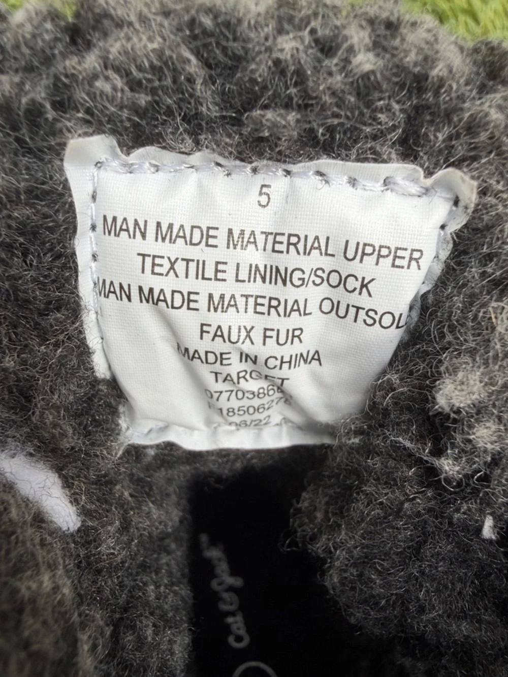 Cat & Jack Black toddler Waterproof Winter Boots with Faux Fur Trim size 5
